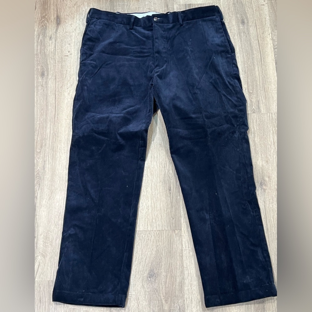 Men’s Polo Ralph Lauren Navy Corduroy 40x30 Classic Fit Finest Important Fabric